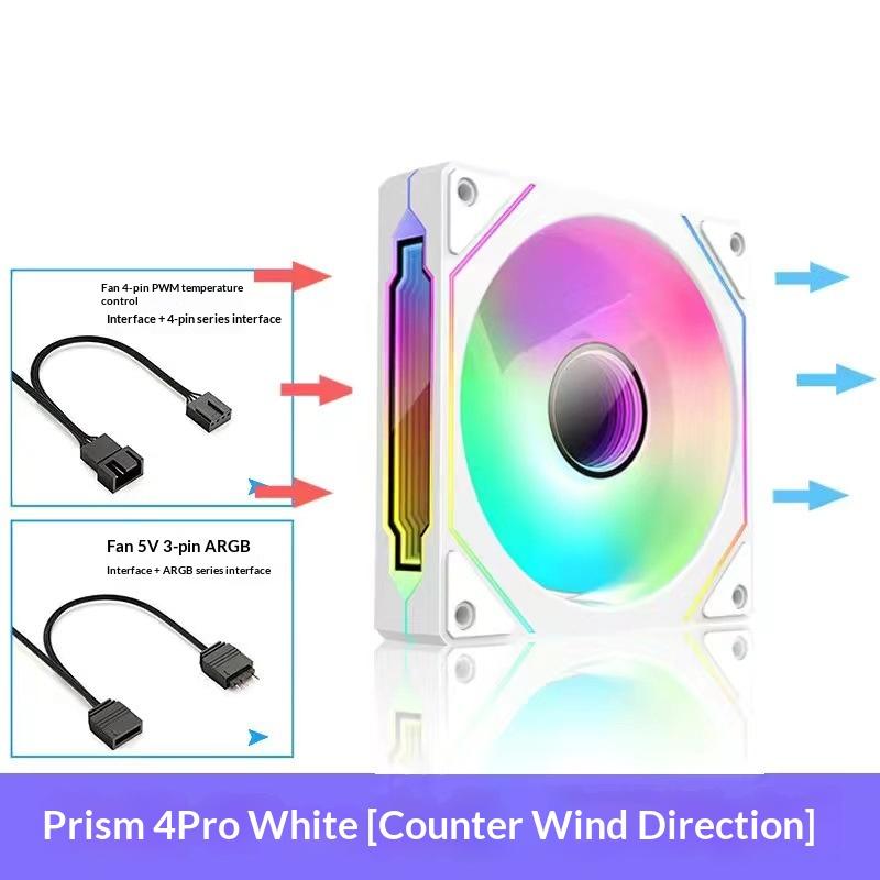 12cm ARGB 4 Pin Computer Case Fan Quiet Cooling 12V Large Air Volume 800-1600RPM For Desktop Gaming PC Build