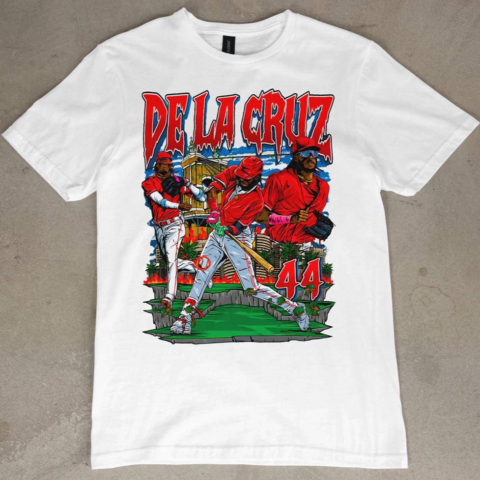 Elly De La Cruz Graphic T Shirt Men's Jersey Cincinnati Reds Baseball Tee Retro