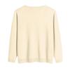 Women's Fashion Loose Knit Sweater Bottom Shirt V-Neck Pullover Long Sleeve Solid Color Top