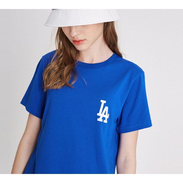 MLB Футболки Los Angeles Dodgers Унисекс Синие С круглым вырезом Умеренный прямой крой 31TS21931-07U