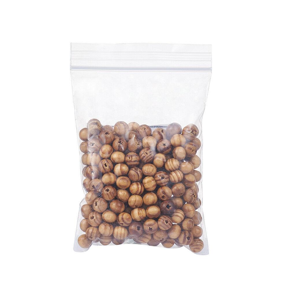 200 шт./лот, 8 мм, винтажные деревянные бусины из натурального дерева с большими отверстиями, подходят для ожерелья, браслета, подвески, свободные деревянные бусины-разделители для изготовления ювелирных изделий своими руками