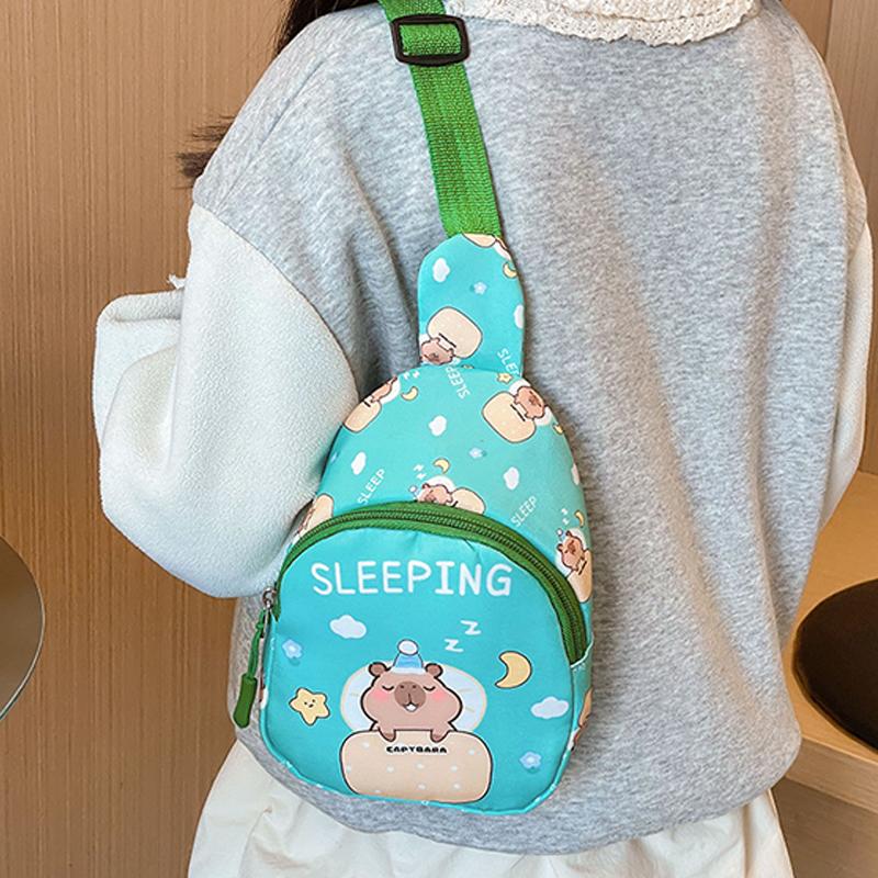 Сумка-мессенджер с изображением капибары, симпатичная кукольная сумка, многофункциональная сумка для хранения, кавайная сумка-мешок с изображением капибары, модная сумка через плечо, подарки