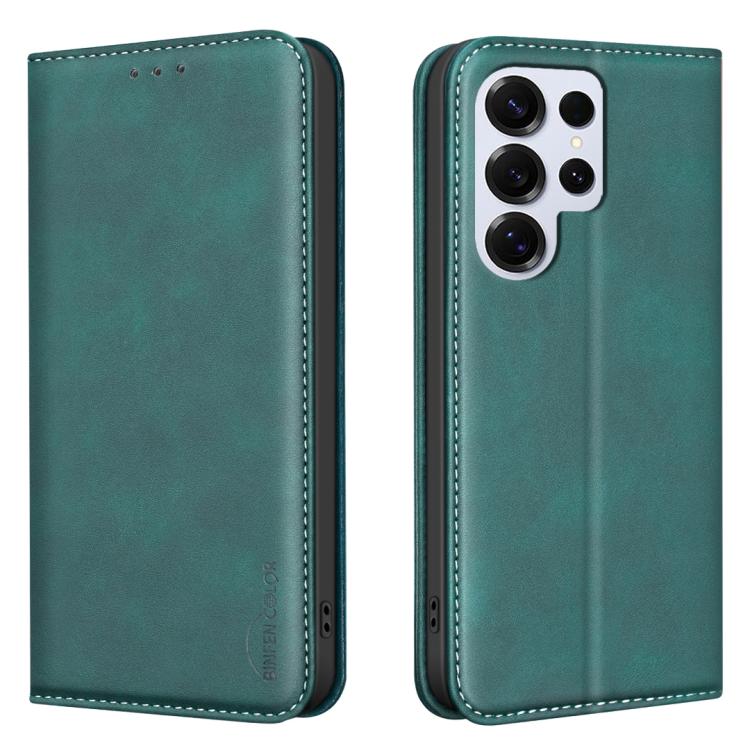 BINFEN COLOR Calfskin Texture Magnetic RFID Vegan Leather Phone Case