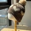 Холодная шапка в стиле Fair Isle с помпоном, защитой ушей, шерстяная шапка для женщин, теплая, универсальная вязаная шапка на осень и зиму