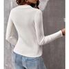 Осень-зима женский трикотаж с длинным рукавом и лацканами вязаный свитер сексуальный тонкий повседневный пуловер топы