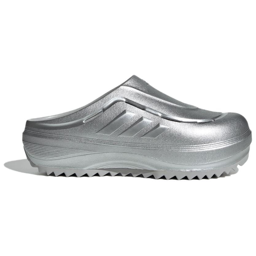adidas OZWAVE КЛОГИ Мягкие и Удобные Устойчивые к Истиранию Нескользящие Закрытые Тапочки Унисекс Серебристый JR6757