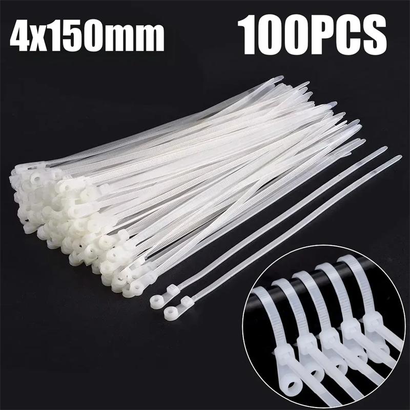 100/1000 шт. кабельных стяжек с винтовыми отверстиями, многоразовые фиксированные нейлоновые кабельные стяжки, самоблокирующиеся стяжки для шнуров, ремни, крепежные петли, офисный органайзер
