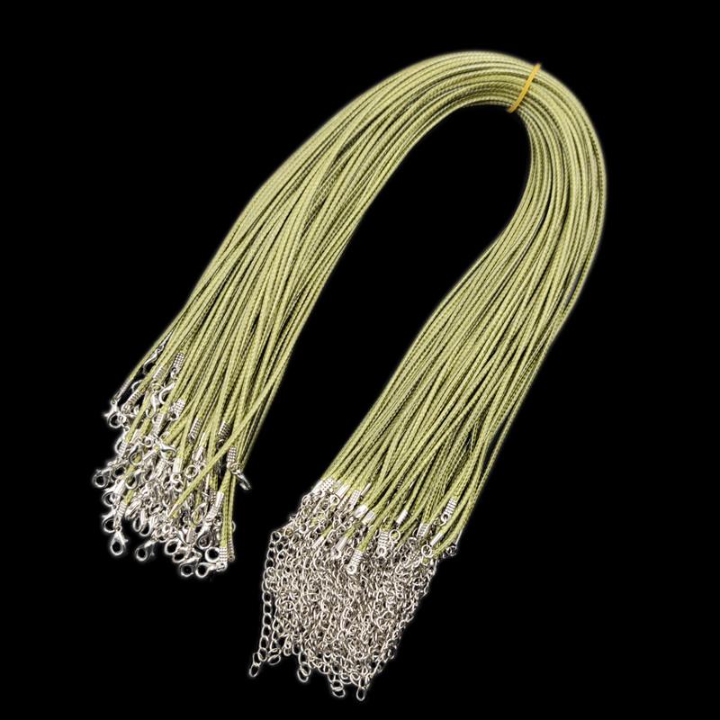 Pendant Charms Findings Necklace Chain Rope 10Pcs 2mm Unisex Lobster Clasp String Cord Fashion 16 Colors Twisted Adjustable Braided PU Leather Beads