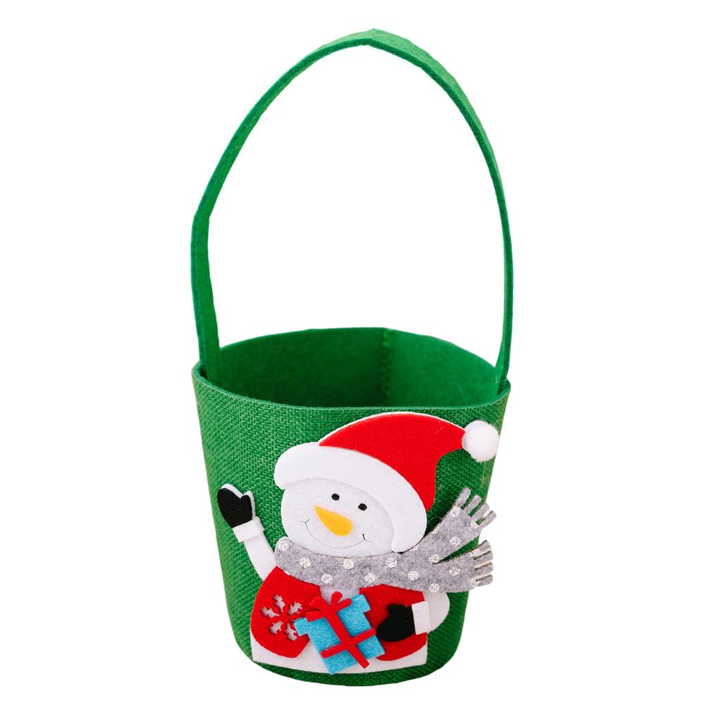 Christmas Candy Gift Bag Cartoon Design Festive Bucket for Kids Holiday Decoration/Party Atmosphere/Home Decor