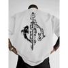 Bushido & Samurai Sword Print 100% Cotton Men Woment T-shirt Summer Autumn Daily Outdoor Sports Casual Loose Street Short-sleeve