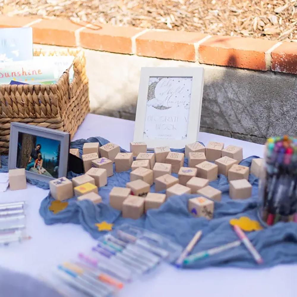 Personalized Wooden Baby Blocks Alphabet Letter Birthday Welcome Baby Shower Christmas Gift Kindergarten Party Decor Newborn