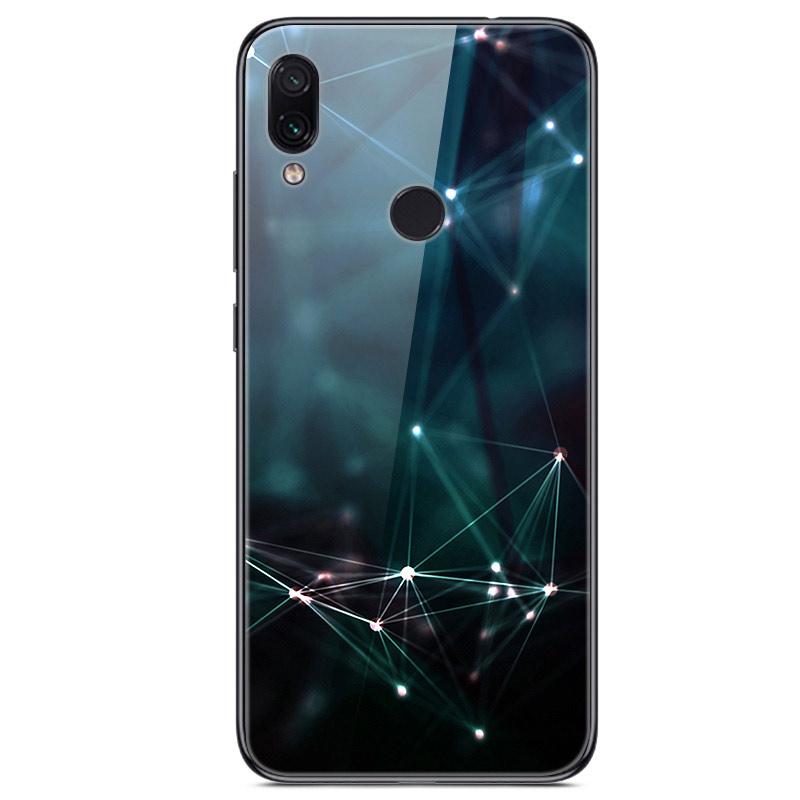 For Xiaomi Redmi Note 7 Case Tempered Glass Hard Back Cover For Xiomi Redmi Note7 Phone Cases Soft Bumper On Redmi 7 7A Redmi7