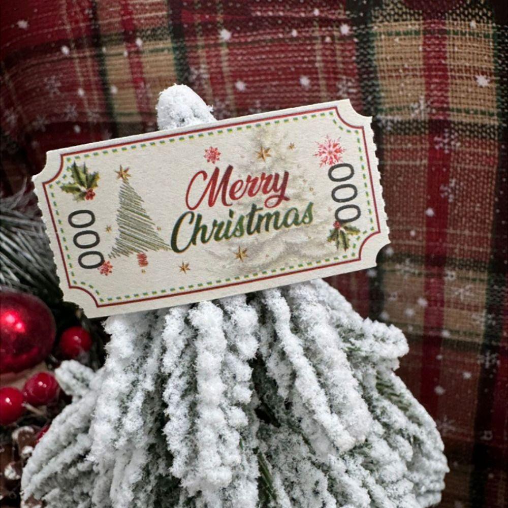 500PCS 5cm*2.5cm Merry Christmas Raffle Tickets Printed Vivid Event Tickets  Carnival