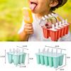 6/10 Cavity Homemade Popsicle Molds BPA Free Silicone Frozen Ice Popsicle Maker Reusable Ice Pop Mold with Funnel&Cleaning Brush