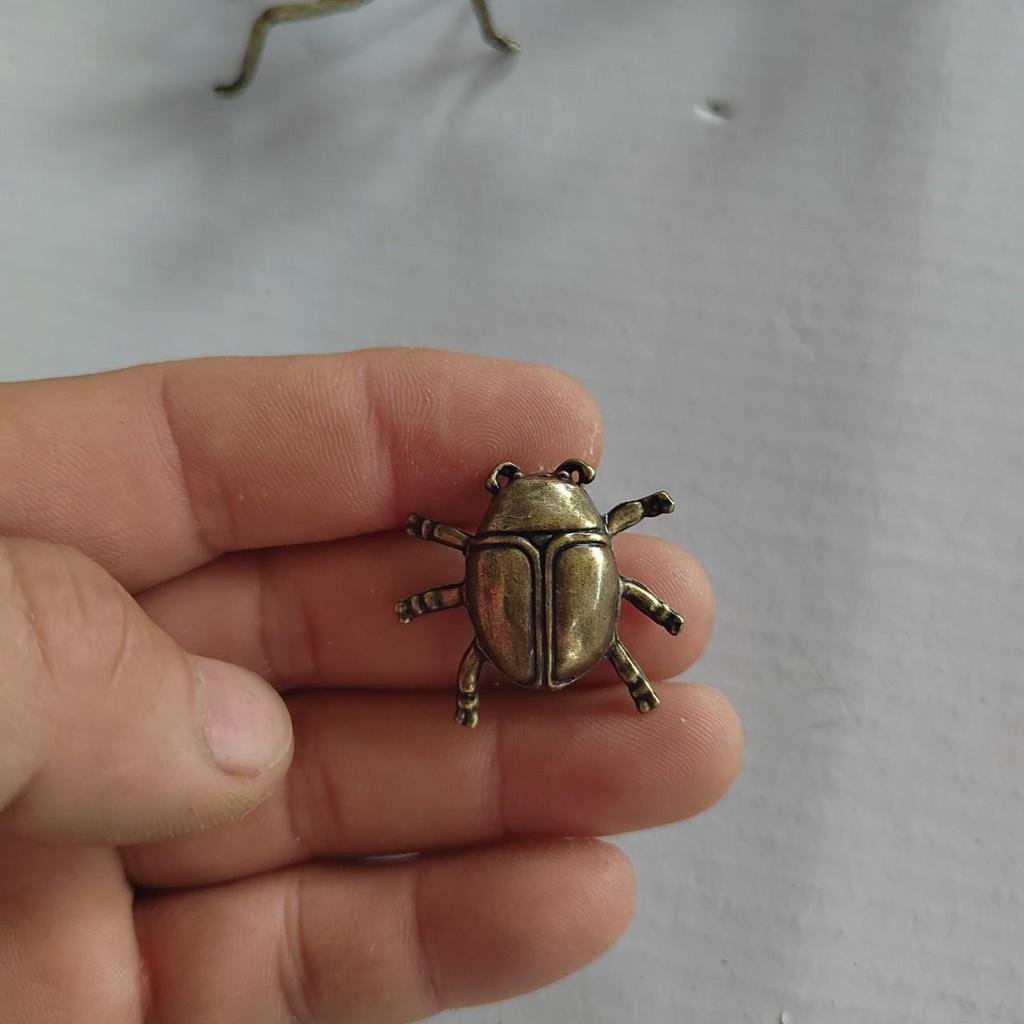 Brass Insect Tea Pet Ornaments: Mantis, Bee, Cricket, Ant, Cockroach, Beetle