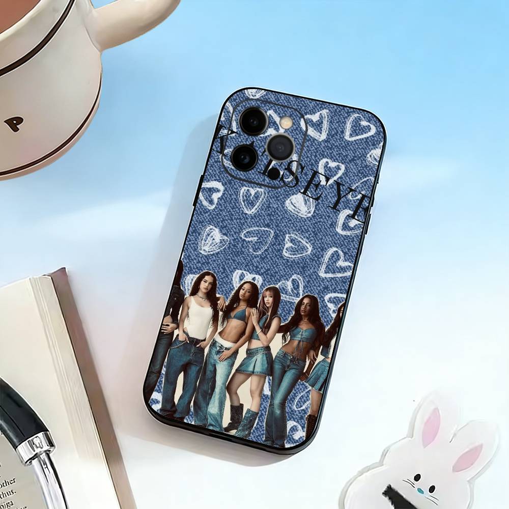 Group singer-KATSEYE Phone Case For iPhone 17,16,15,14,13,12,11 Plus,Pro Max,XS,Soft Silicone Black Cover