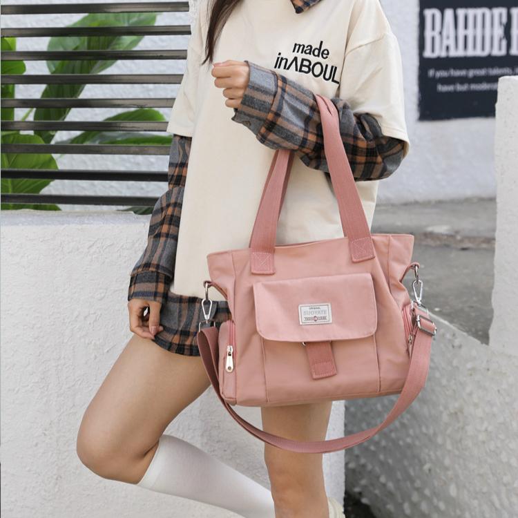 Сумка через плечо с несколькими карманами, водонепроницаемая нейлоновая сумка через плечо большой емкости, школьная сумка