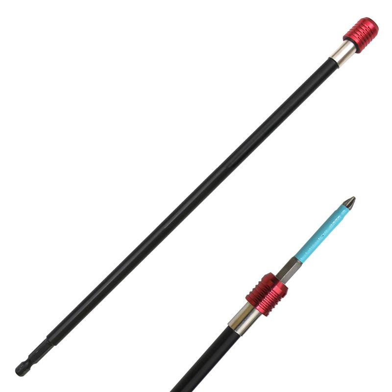 Extension Bit Holder 12-inch Magnetic Drill Bit Extension Bar Multifunctional Drill Bit Extender Attachment For Screwdriver Head