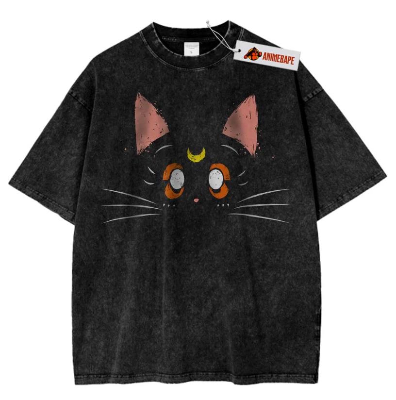 Sailor Moon Cat Vintage Anime Graphic Shirt Cute T-Shirt Cat Lovers Tee