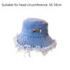 Вымытые джинсовые кепки Fisherman Flat Caps с кисточками Fisherman Hat Fashion Bucket Hats Women