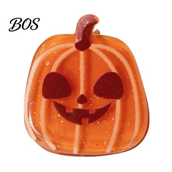 Unique Hair Clips for Theme Photos Halloween Cartoon Women Girls, Acrylic Glitter Pumpkin/Ghost/Bat/Cat Barrettes Accessories, Cute Decorative