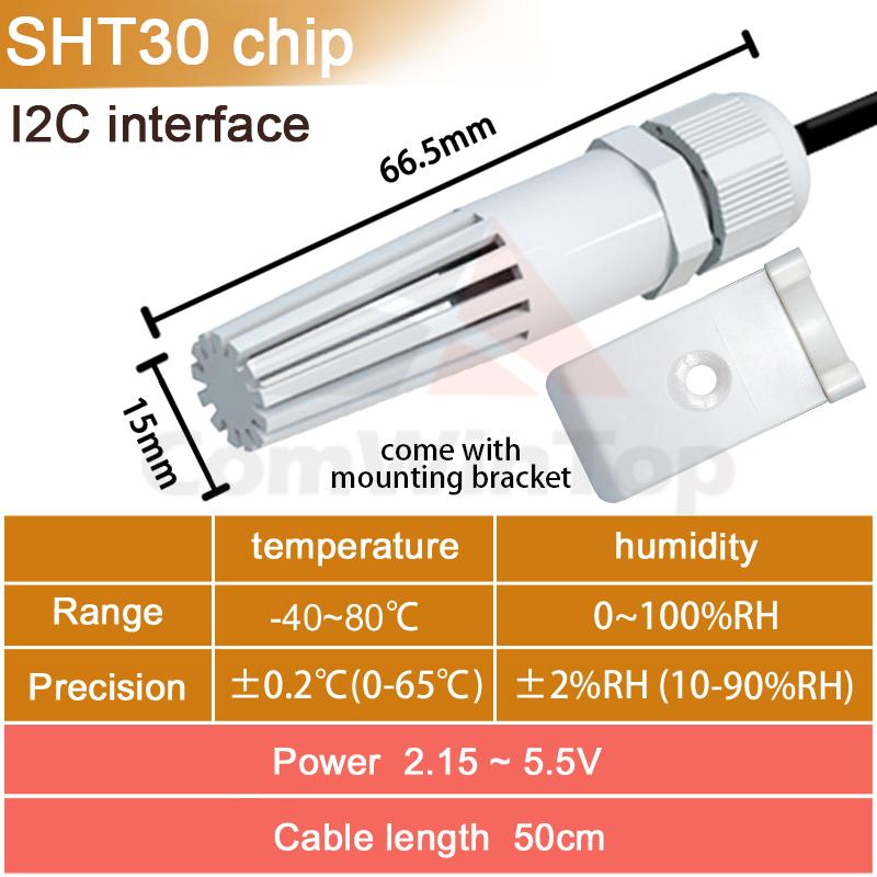 SHT20 SHT30 SHTC3 SHT35 I2C Temperature Humidity Sensor Probe 2