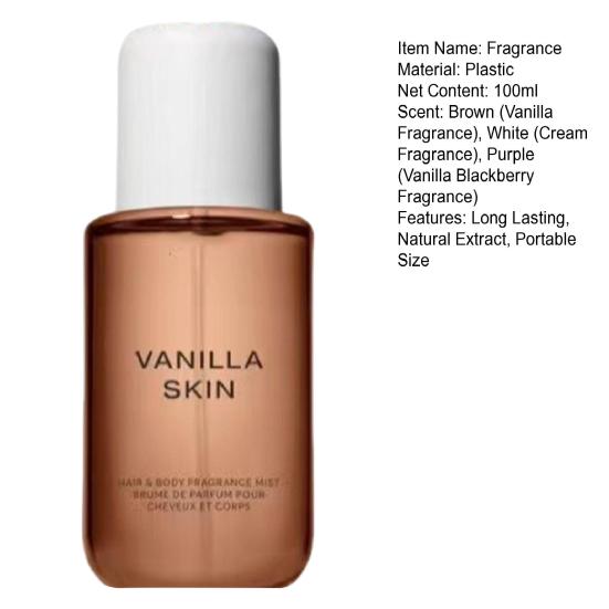100 мл Спрей с ароматом ванили и черной смородины Долгостойкий Натуральный Сливочный Фруктовый Аромат Успокаивающий Аромат Шея Запястье Волосы Тело Жидкий Мист Парфюм