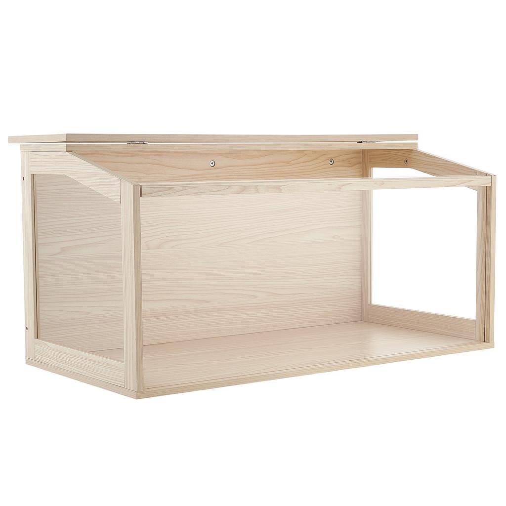 Wooden Hamster Cage 1018 x 518 x 510 mm 270° Viewing Hamster Habitat, Chewproof Acrylic Small Animal Cage with Openable Top, Large Pet Enclosure for