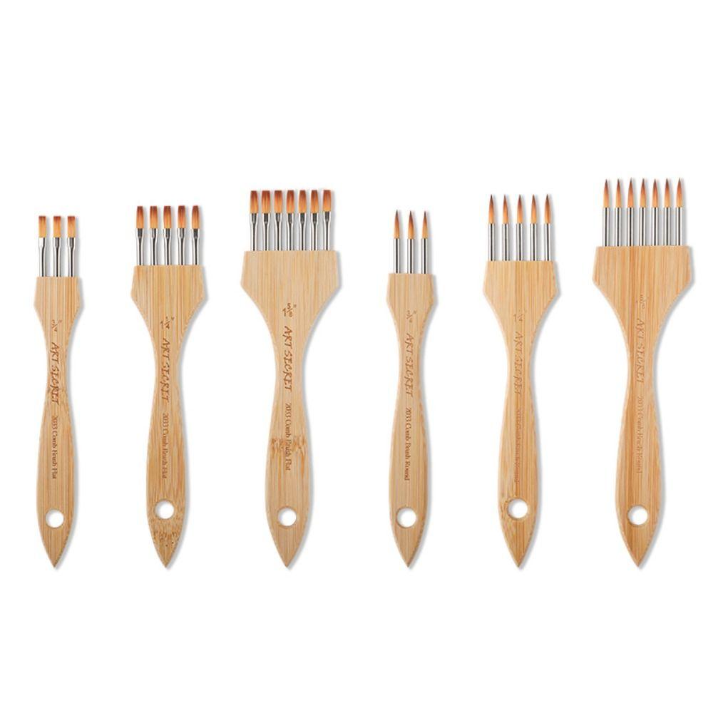Round/Flat Watercolor Brush Good Pigment Adsorption Art Paint Brush Landscape Painting