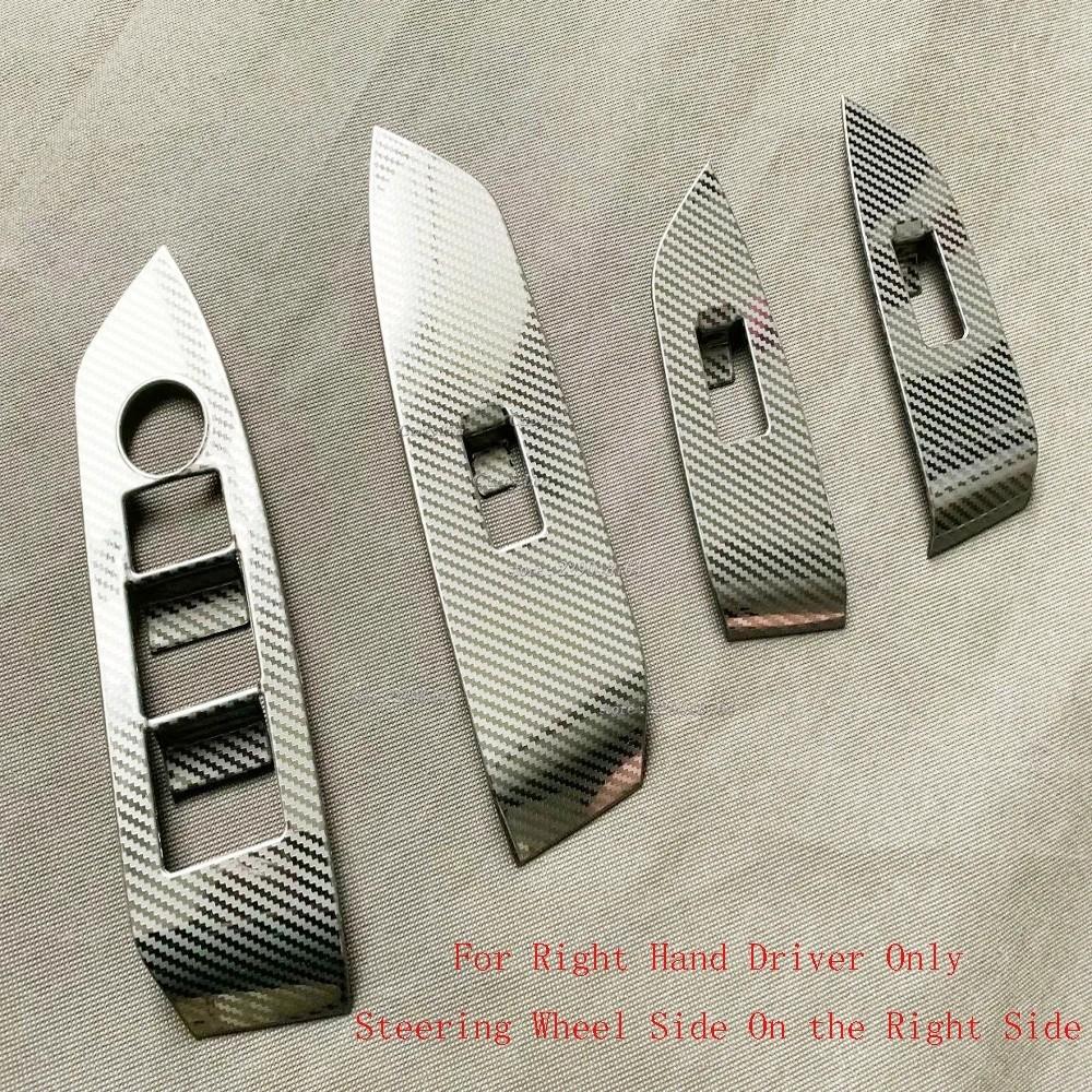 Car Accessories For Mazda CX-5 CX5 KF 2017- 2024 Interior Carbon Fiber Window Lift Switch Cover Trim ide Armrest Frame