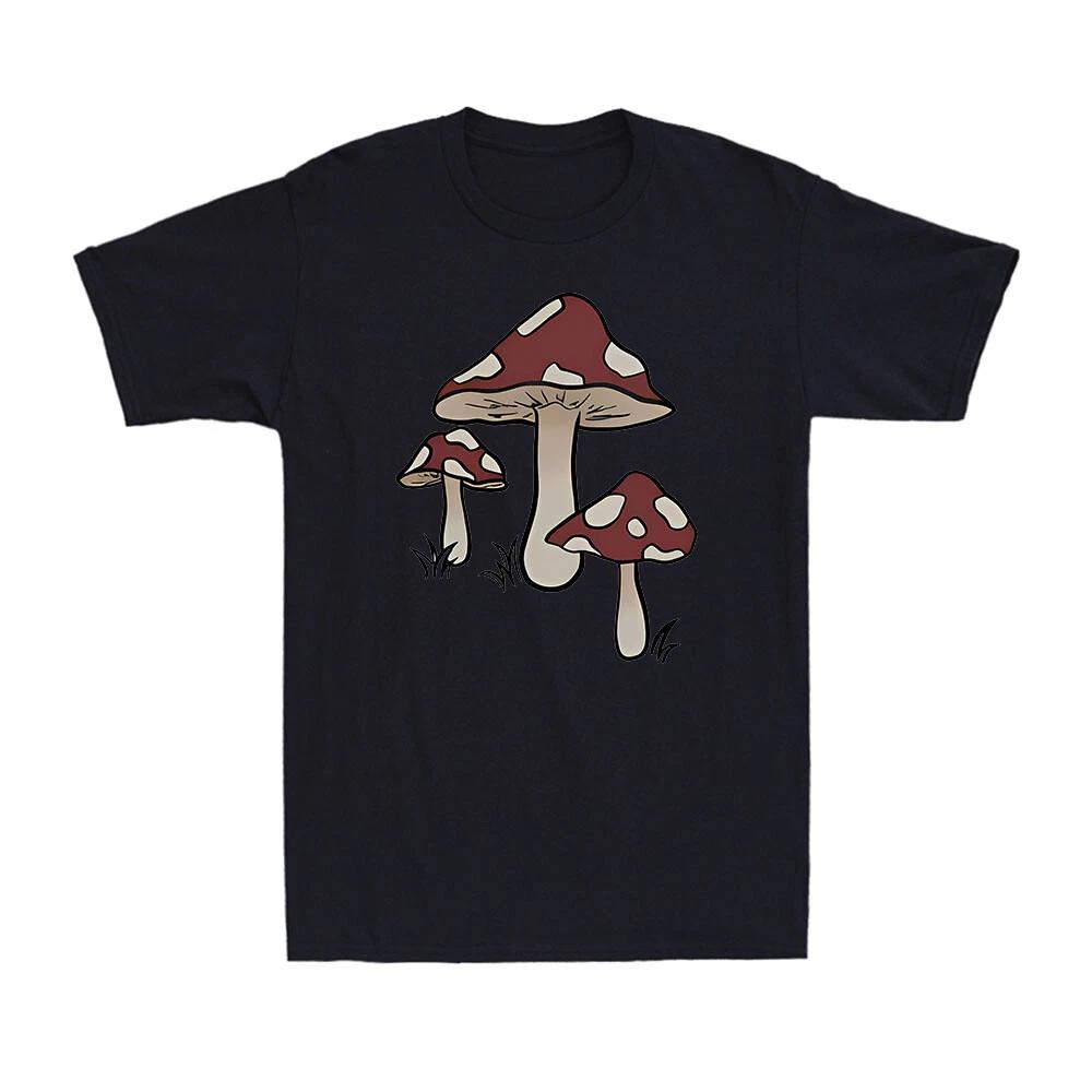 Toadstools Harmful Food Mushroom Funny Novelty Vintage Gift Men's Cotton T-Shirt