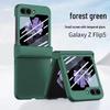 Защитный чехол Samsung Z Flip7 из поликарбоната с ощущением кожи: Полное покрытие, Трехкомпонентный набор для Flip4/5