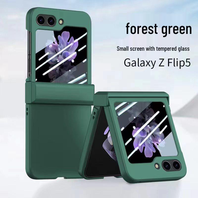 Защитный чехол Samsung Z Flip7 из поликарбоната с ощущением кожи: Полное покрытие, Трехкомпонентный набор для Flip4/5