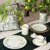 8 inch / 10inch Lily of The Valley Plates Dinner Steak Cake Dish Dessert Plates Coffee Cup and Saucer Tableware Set