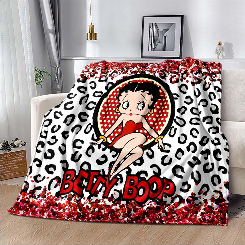 Cartoon Anime cute B-Boop MISS Super Soft Throws Blanket,Warm Cozy Blanket for Bed,Couch,Sofa,Bedroom,Living Room,Travel,Camping