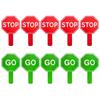 10PCS Reversible Stop and Go Sign Handheld Crossing Guard Stop Sign for Outdoor Event Road Management