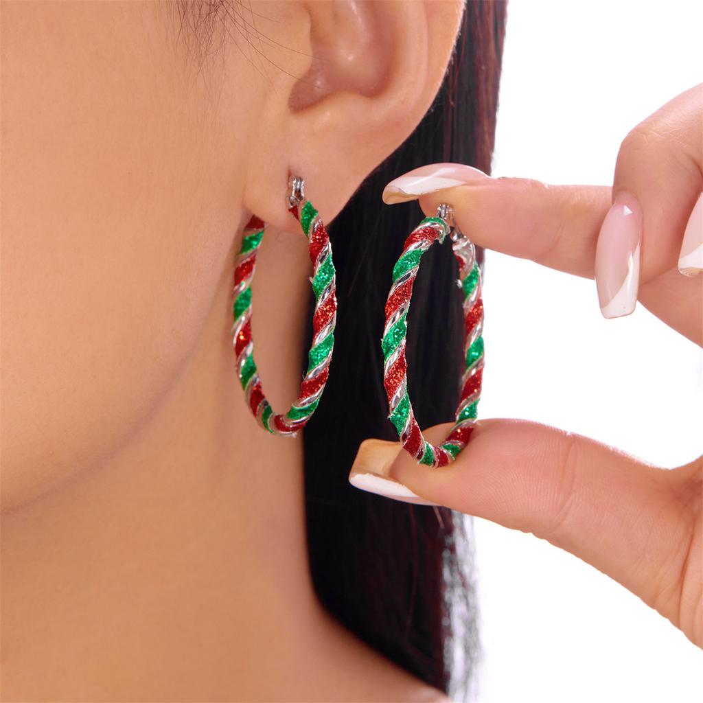 Хэллоуин Красный Черный Оранжевый Серьги-кольца Женские Красочные Большие Круглые Серьги со стразами Обернутые Аксессуары для украшения костюма на Хэллоуин