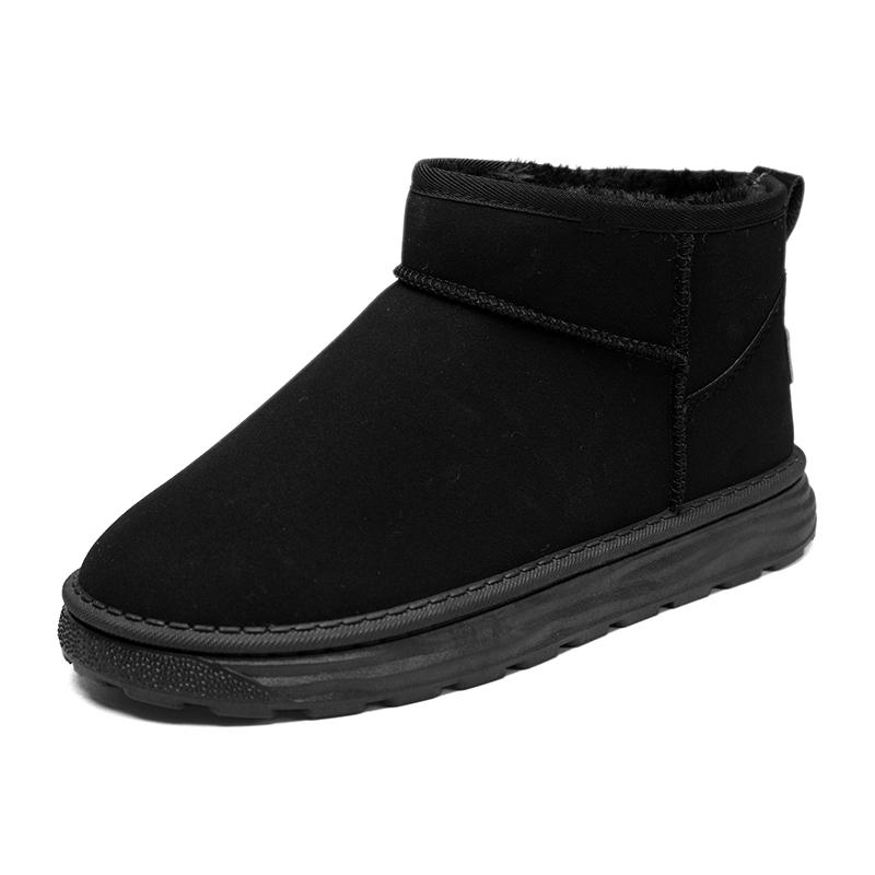 Мужские зимние ботинки Качественные замшевые ботильоны Модные повседневные ботинки с высоким голенищем Зимние плюшевые теплые хлопковые ботинки для мужчин Зимние ботинки