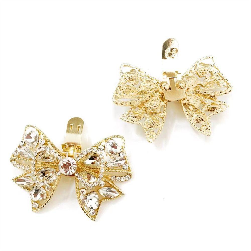 1 шт., зажимы для обуви с бантом, украшение для обуви невесты с кристаллами, роскошная пряжка с подвеской на высоком каблуке