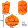 Silicone Halloween Ghost Pumpkin Baking Mold Non-stick Chocolate Jelly Fudge Cake DIY Baking Mold with Skull Bat Ghost Shape