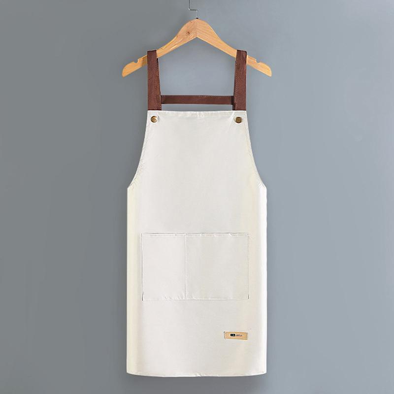 Перфектный кухонный фартук женский водонепроницаемый модный фартук с карманами женский высокий фартук официанта поварская рабочая форма