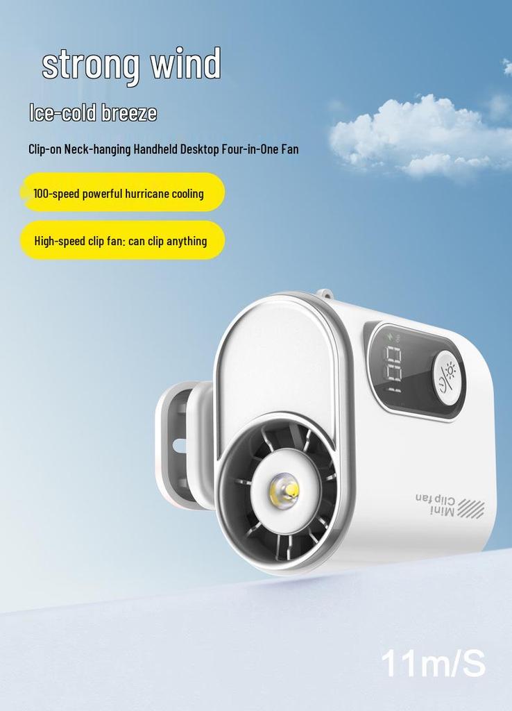 26 Years New Portable Neck and Waist Clip Fan: High-Speed Mini Fan for Outdoor Travel