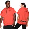 Zumba Wear Short Sleeve Size Z2T000023 Hoodie, XS, Orange,