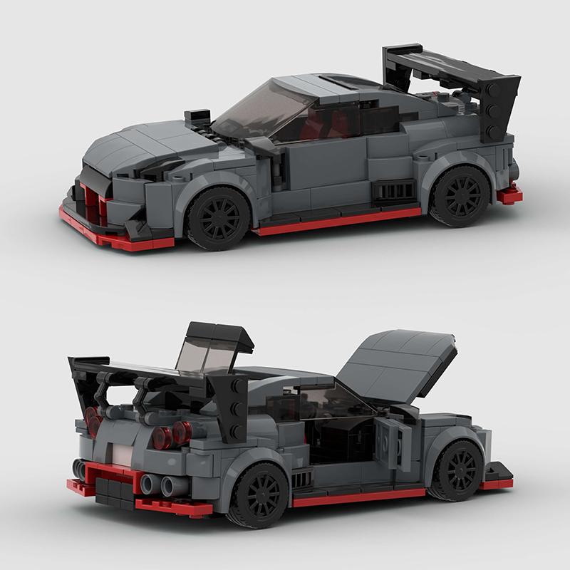 MOC F1 City Speed Sports Champion Racing Car Building Blocks Brick R34 RX-7 Vehicle Supercar Fast & Furious MK4 Supra Kids Toys