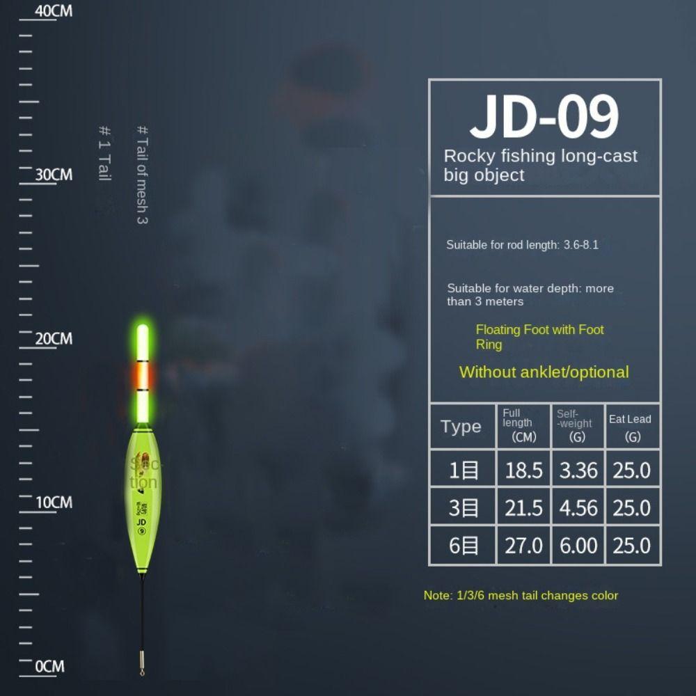 Slip Drift Tube Electronic Fishing float 3 Lights Bobbers 2024 Rock fishing Floats Night fishing