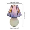 Современная керамическая фиолетовая луна витражная настольная лампа для спальни, простая прикроватная лампа-гриб, декоративная лампа для гостиной, кабинета