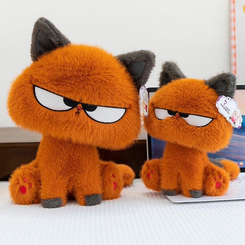 Soft Short Plush Cat Doll With Fluffy Filling For Kids Room Decoration