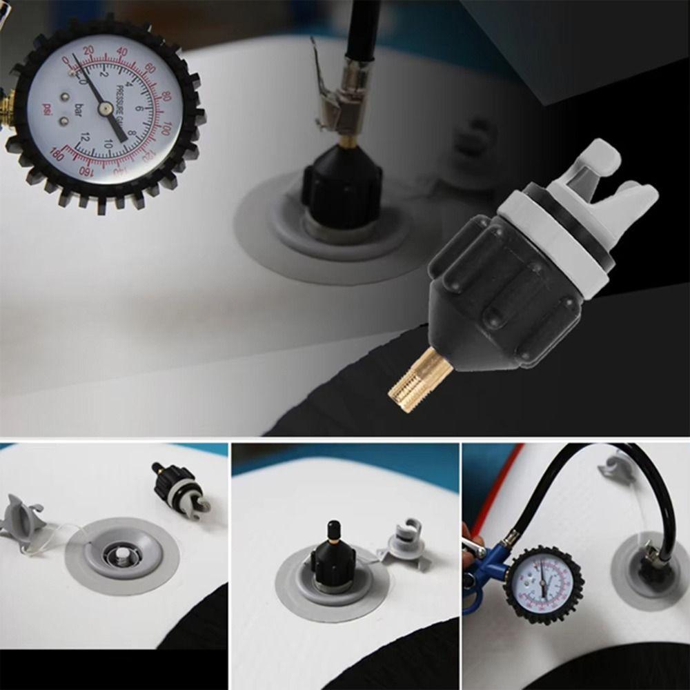 1Set Strong Sealing Air Valve Adaptor PVC ABS Pump Valve Adapter for Inflatable Pool Air Bed