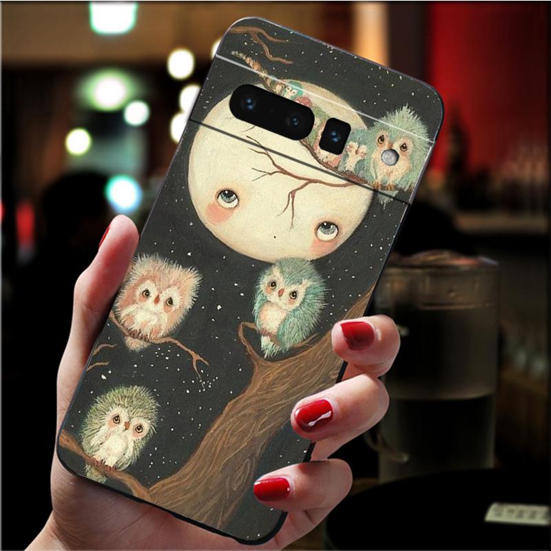 Чехол для телефона Google Pixel 7 Pro 7 6A 6 Pro 5A 4A 3A Pixel 4 XL Pixel 5 6 4 3 XL 3A XL 2 XL с милым животным и мультяшной совой, чехол Funda