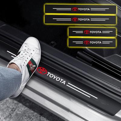 4 шт. Защитные пленки-наклейки на пороги автомобиля Для Corolla Yaris Camry Prius RAV4 CHR Hilux Aygo Avensis Аксессуары для ключей